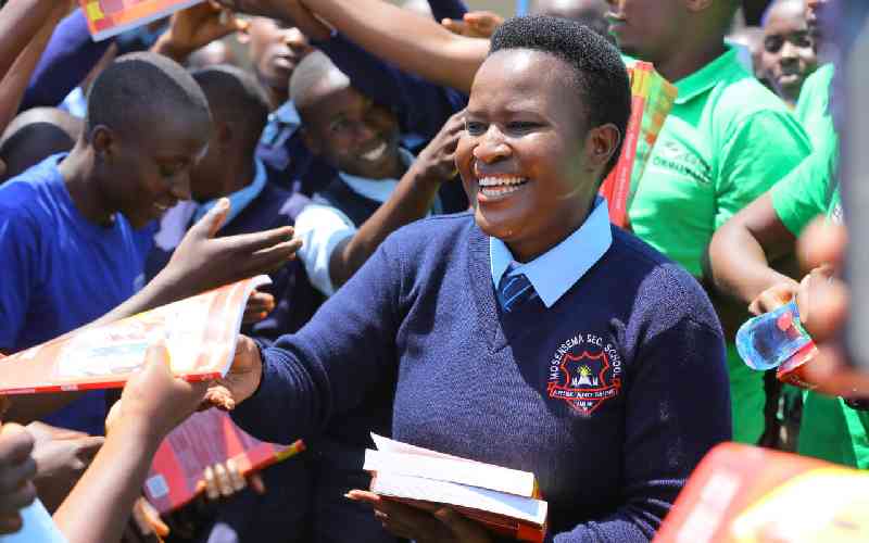 Senator Okenyuri dons school uniform, urges students to embrace reading culture