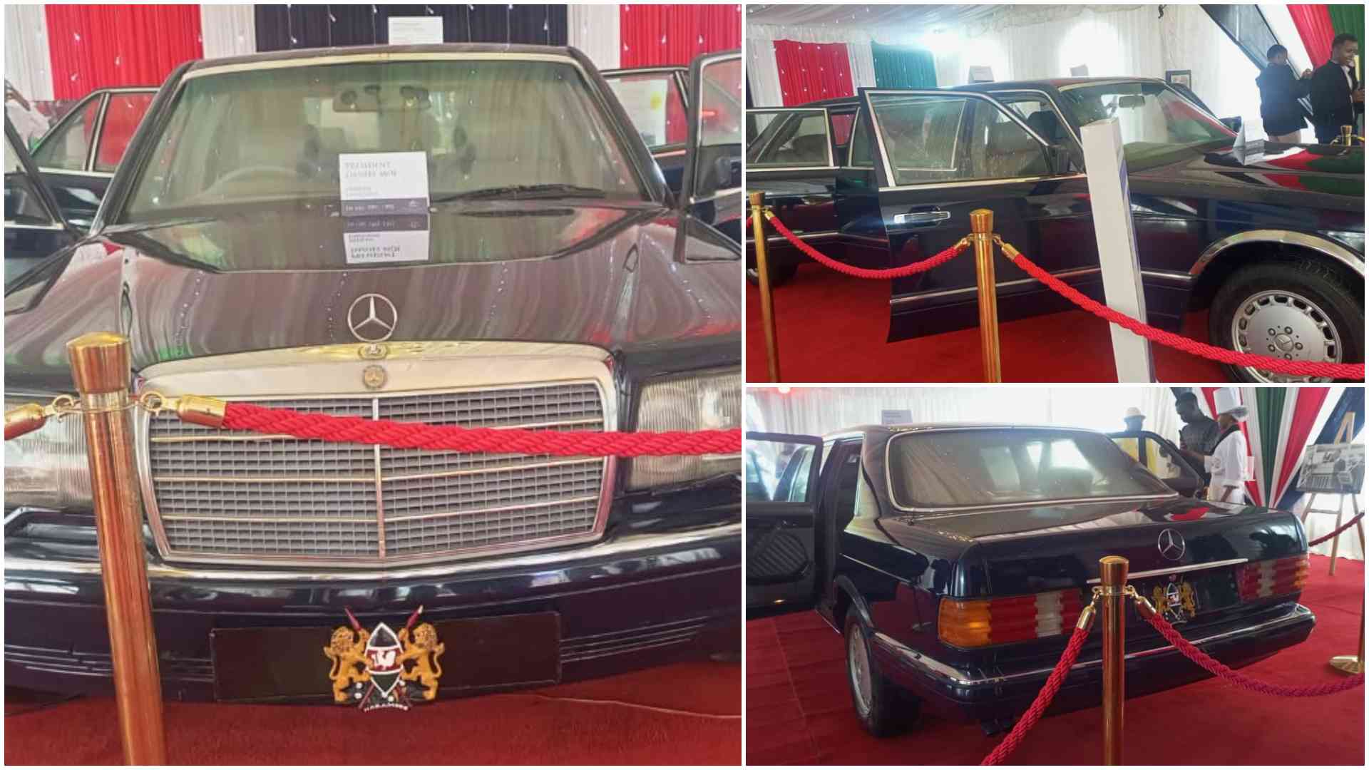 PHOTOS: Inside Late President Moi's Mercedes 560SEL luxury presidential limousine
