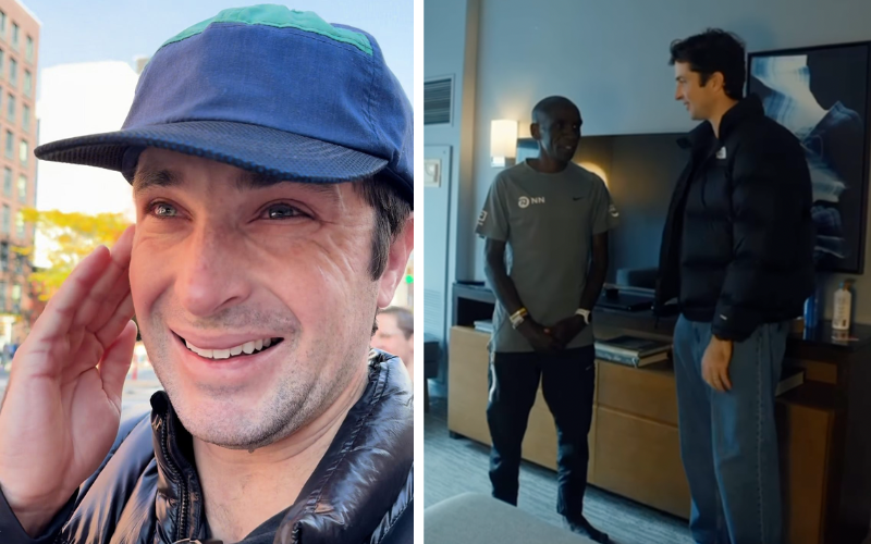 Emotional fan brought to tears after meeting marathon great Eliud Kipchoge in New York