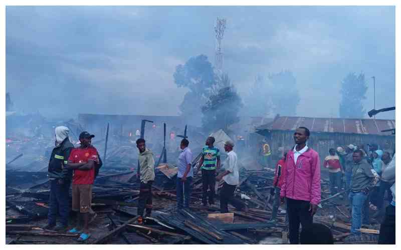 One person killed, several displaced in a night fire incident in Nyahururu