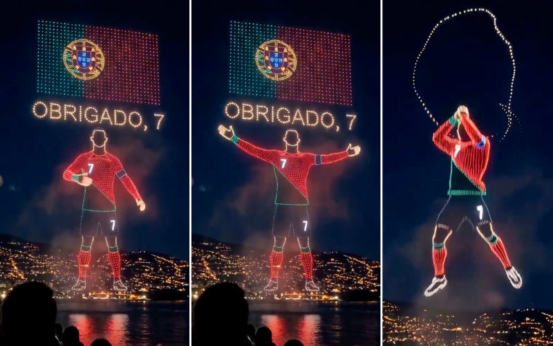 Ronaldo's hometown Madeira honours him with spectacular drone show after World Cup exit