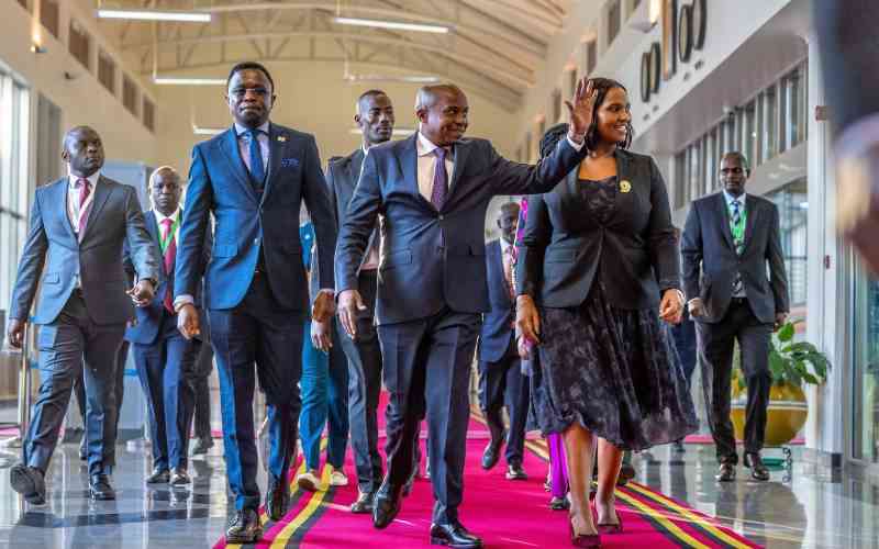 In Pictures: Kindiki arrives in Uganda for AUSSOM Summit