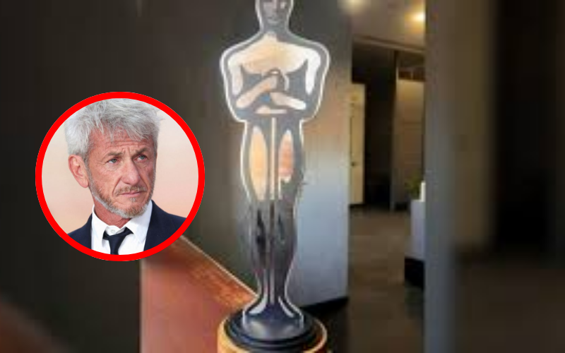 Ukraine honours American actor Sean Penn with statuette forged from Russian-hit railcar