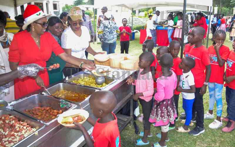 Governor Kihika hosts 1,500 children at her home