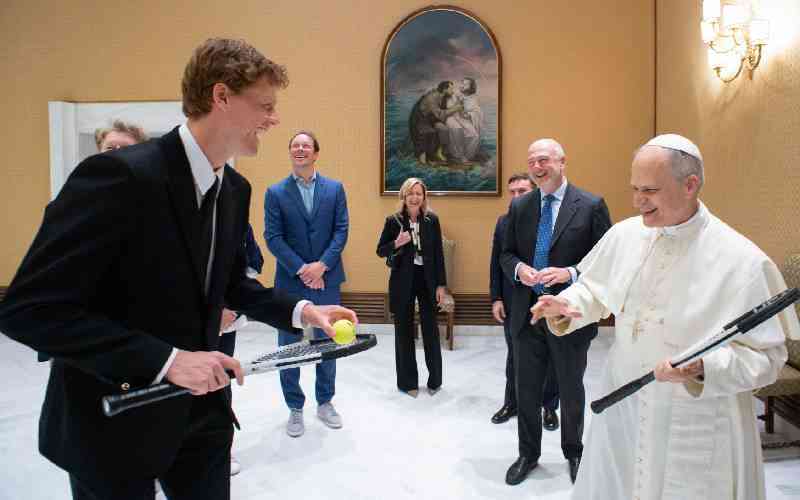 Tennis champ Sinner meets Pope Leo, offers quick rally