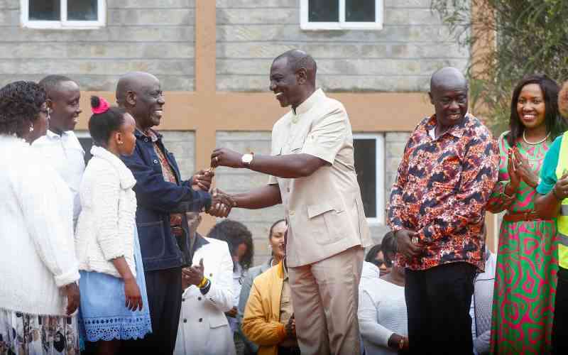 Ruto hands over first 'affordable houses' even as hustlers protest