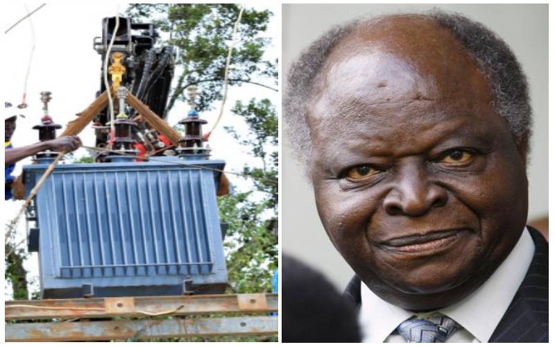 Thieves steal transformer at Kibaki's home three days after burial