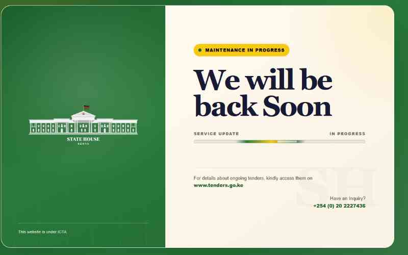 President Ruto's official website down in second suspected hack within a year