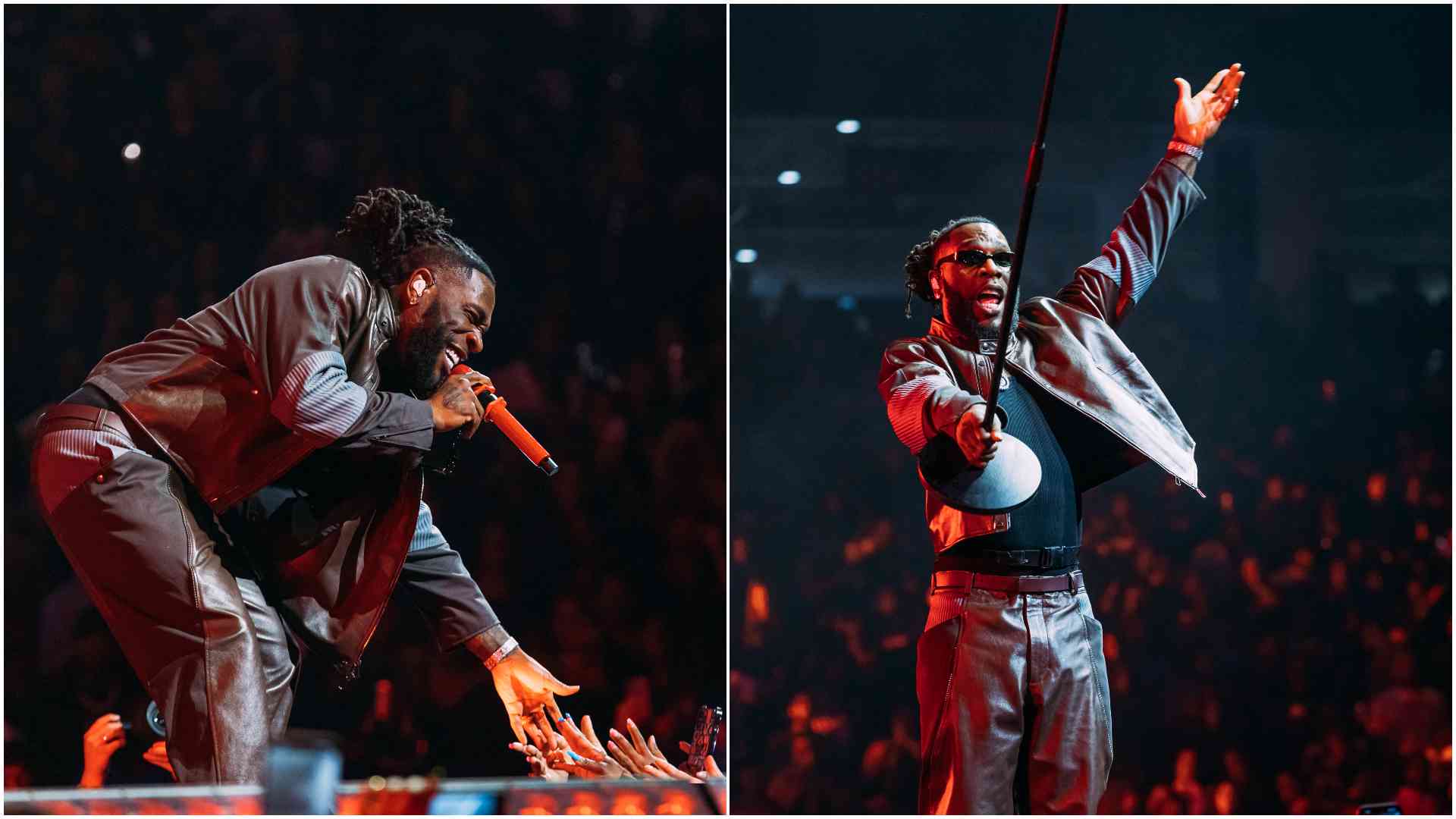 Burna Boy halts concert mid-performance, orders security to eject sleeping fan