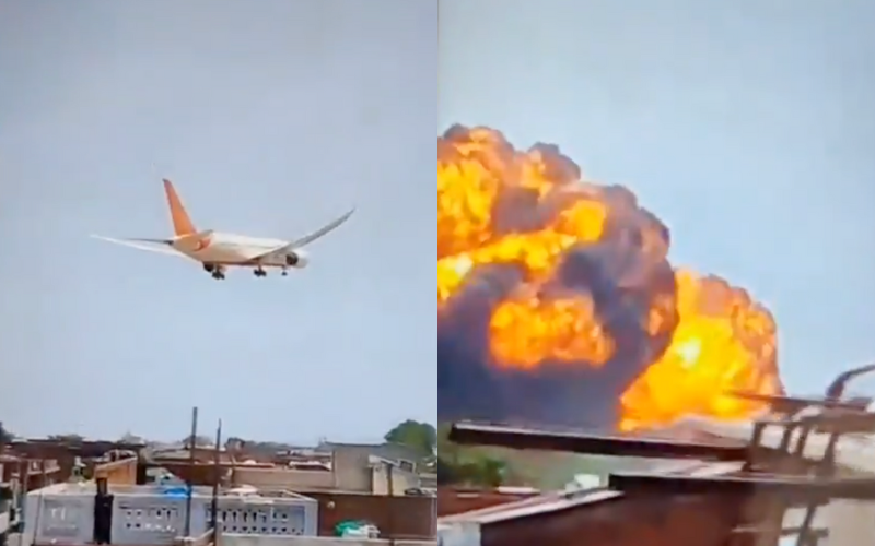Video shows Air India Flight 171 with 242 passengers crash, explode