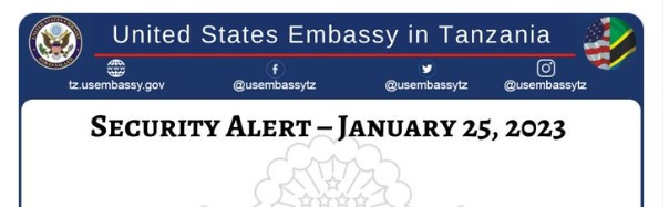 U.S Embassy issues security alert for citizens in Tanzania