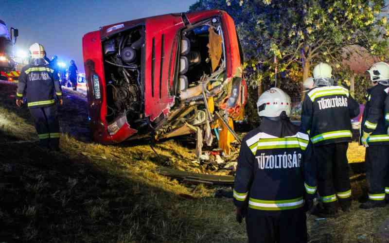 12 killed as Polish bus veers off Hungary highway