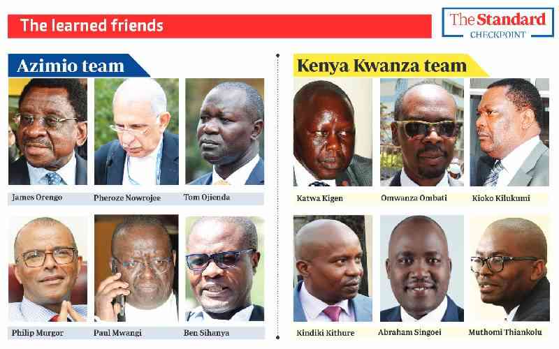 New signings and old faces in Raila-Ruto presidential petition grand legal match