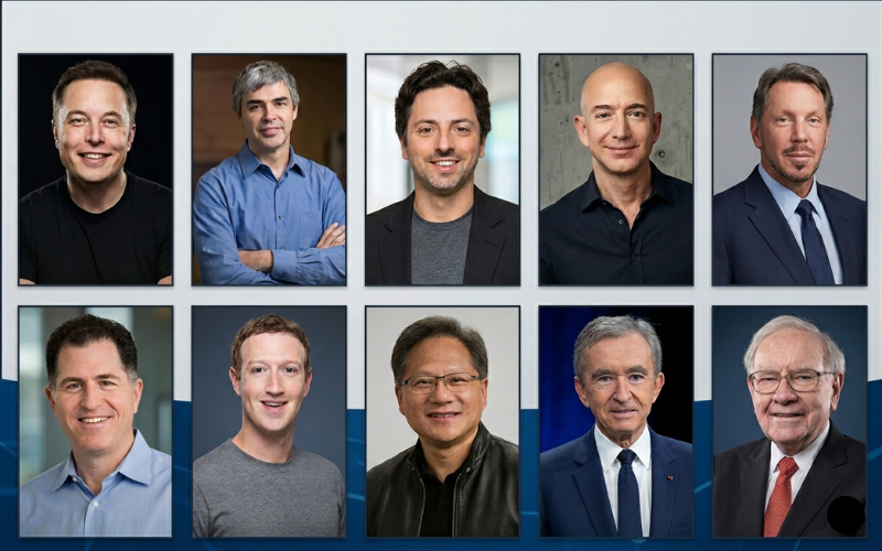Top of the world: The 10 billionaires who dominate global wealth in 2026