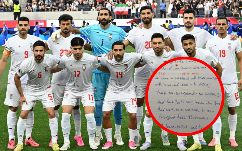 Iran thank Los Angeles in handwritten note after Belgium draw at SoFi Stadium