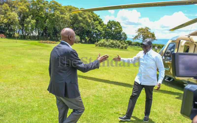 Ruto visits Gideon at Kabarak