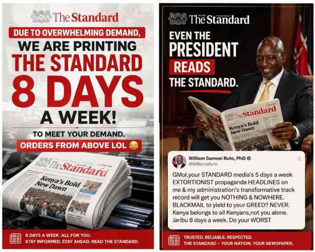 Ruto faces backlash over attack on Standard Group