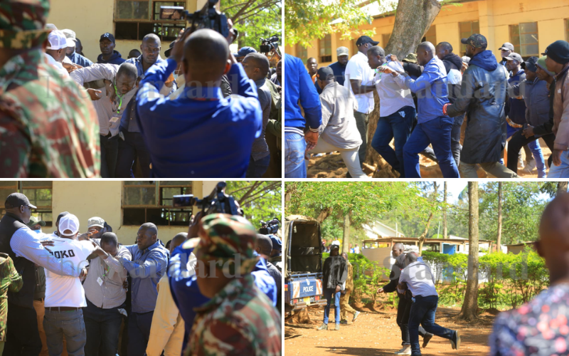 PHOTOS: Dramatic moment MP Peter Kaluma was attacked, injured during Kasipul by-elections