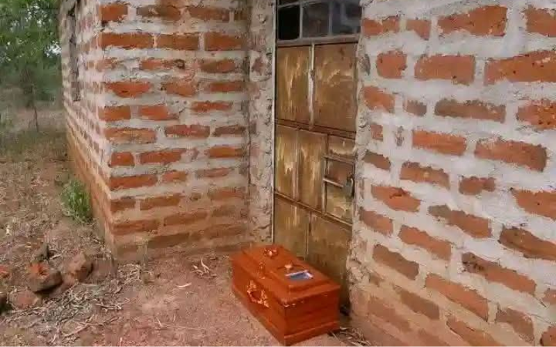 PHOTOS: Shock after mysterious empty coffin found outside deserted home in Machakos