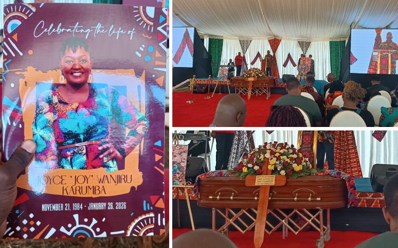 PHOTOS: DJ Krowbar's late wife Joy laid to rest in emotional Ankara-themed sendoff