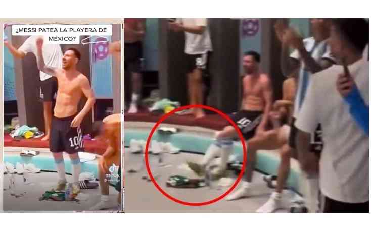 'Better pray to God I don't find him':  Messi gets in trouble for cleaning floor with Mexico flag