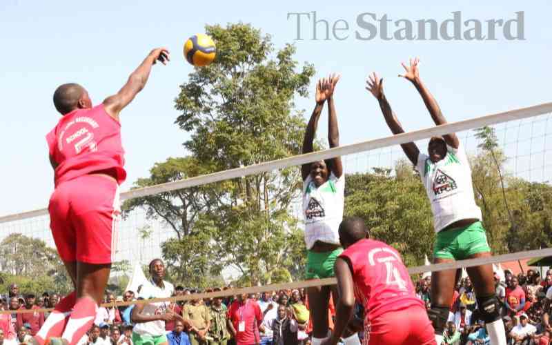 SCHOOLS: Defending champions Kwathanze spike St Aloys in Rwanda
