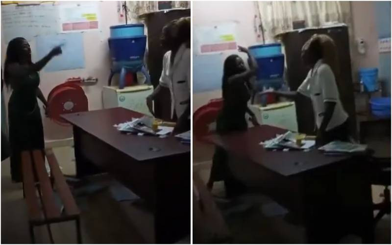 Woman captured on video abusing nurse surrenders to police