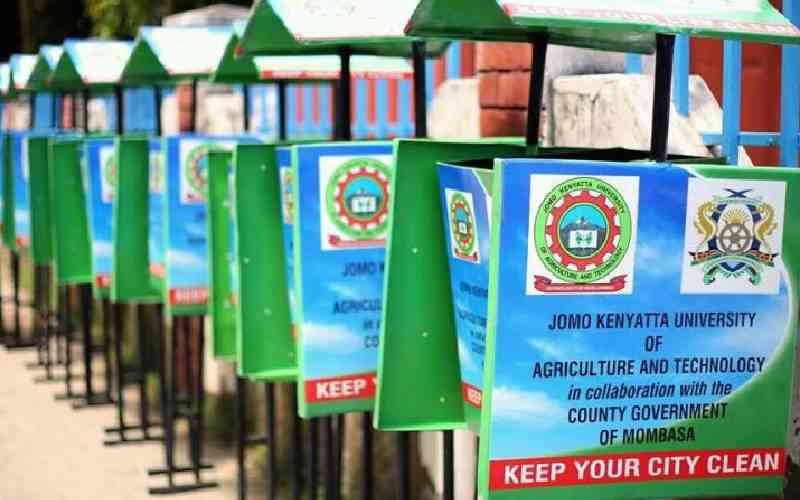 Provide labeled dustbins in Nairobi and make it painful to litter the city