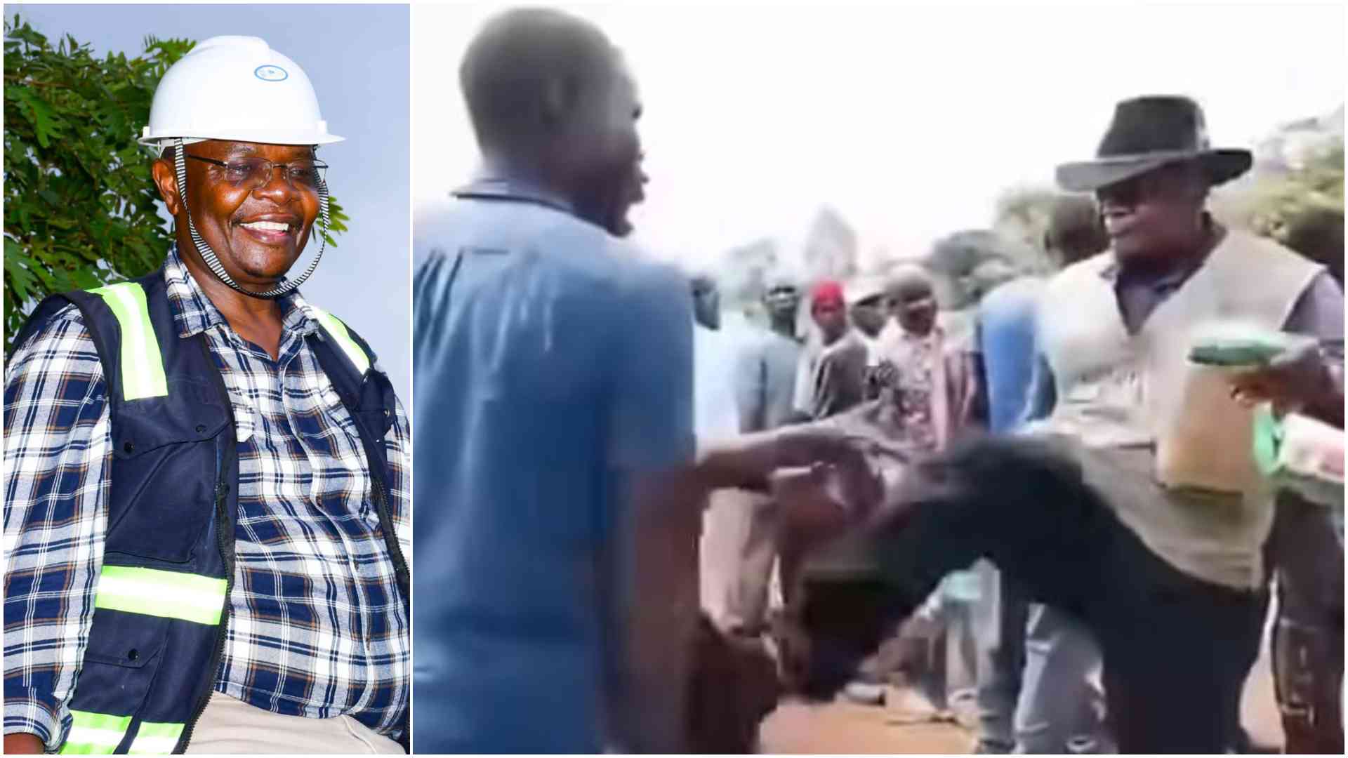 Uproar after video shows Busia Governor Paul Otuoma kicking man during seed distribution