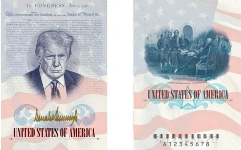 Trump-featured passports unveiled for America's 250th independence celebration