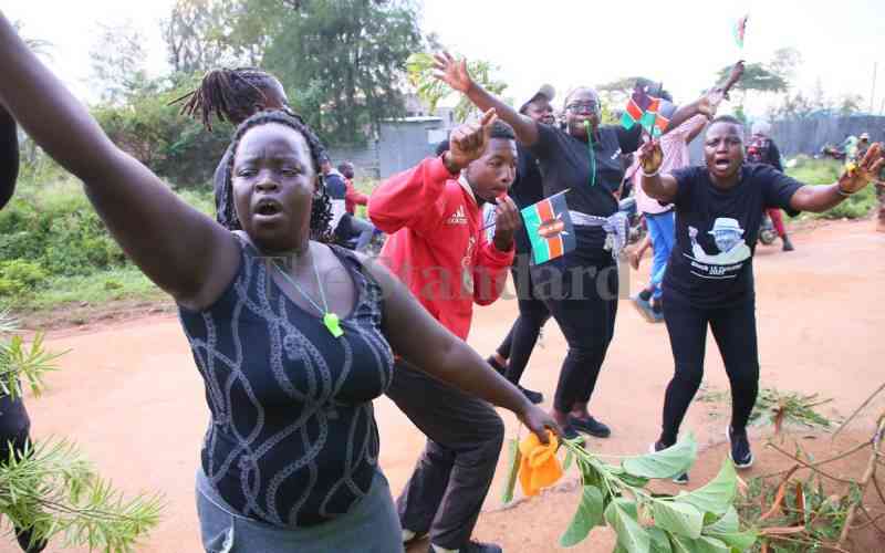 PHOTOS: Thousands throng Mamboleo Grounds ahead of Raila Odinga's body viewing
