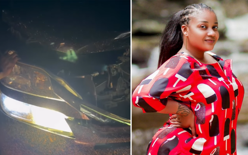 Tanzanian star Shilole cheats death in road accident: "Nimemwona Mungu kwa macho"