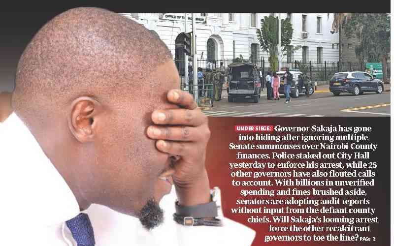 Why Governor Sakaja is wanted by police