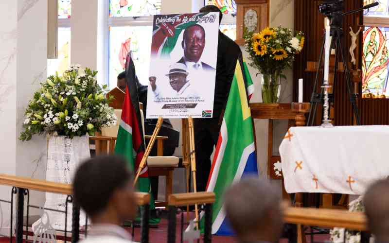 South Africa honors Raila in memorial service at Anglican church