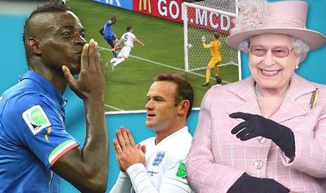 Balotelli : A kiss on the cheek from the Queen