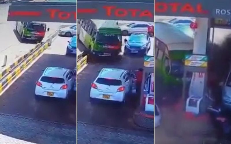  Matatu rams  into Total petrol station, kills attendant, injures another