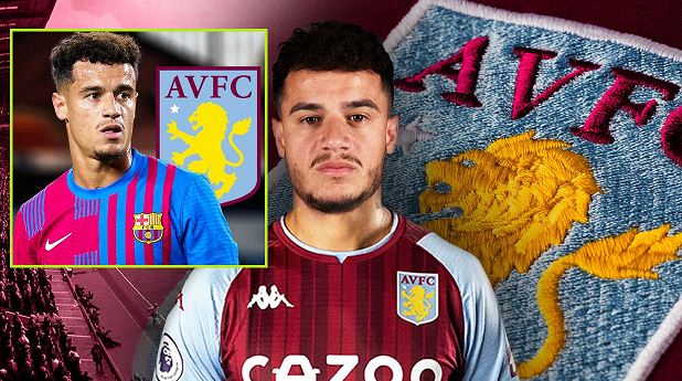 Aston Villa sign Coutinho on loan from Barcelona