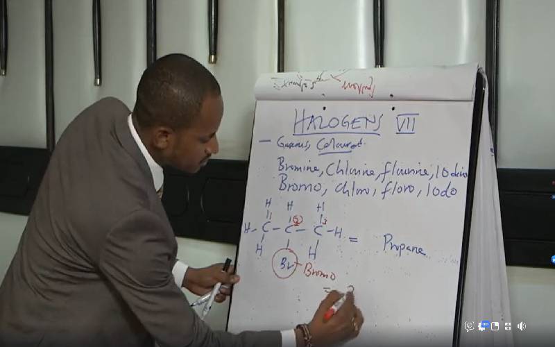 Babu Owino impresses Kenyans online during his Chemistry lesson