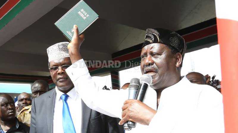  Intrigues that surrounded Raila Odinga's swearing in ceremony 