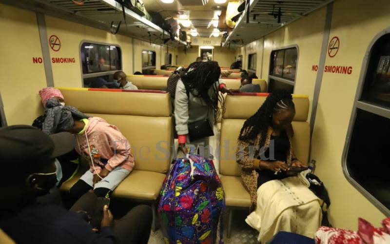 Nairobi-Kisumu train passengers. 