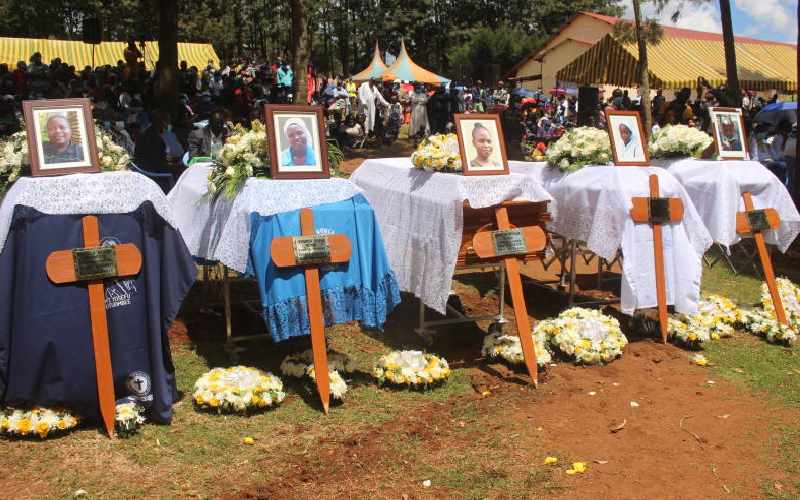 Grief as five family members who died on Christmas day laid to rest