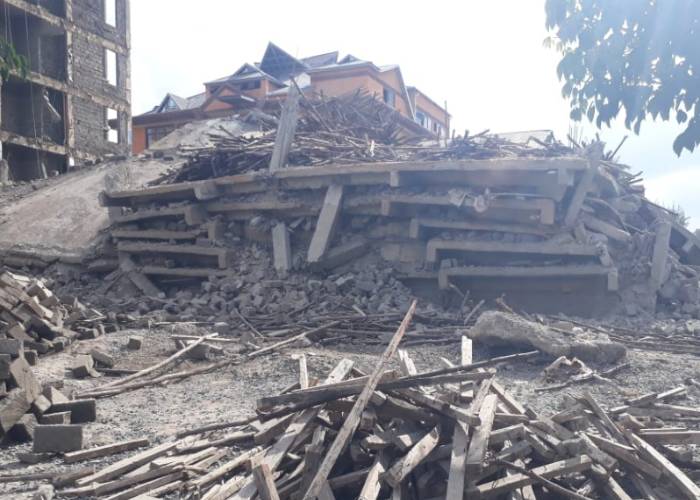 Hotel under construction collapses in Murang’a, several feared trapped