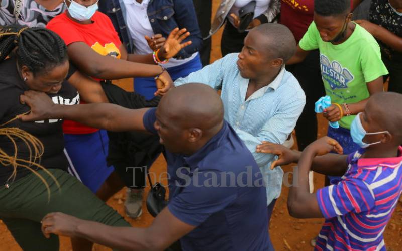 This unidentified man faced the wrath of...