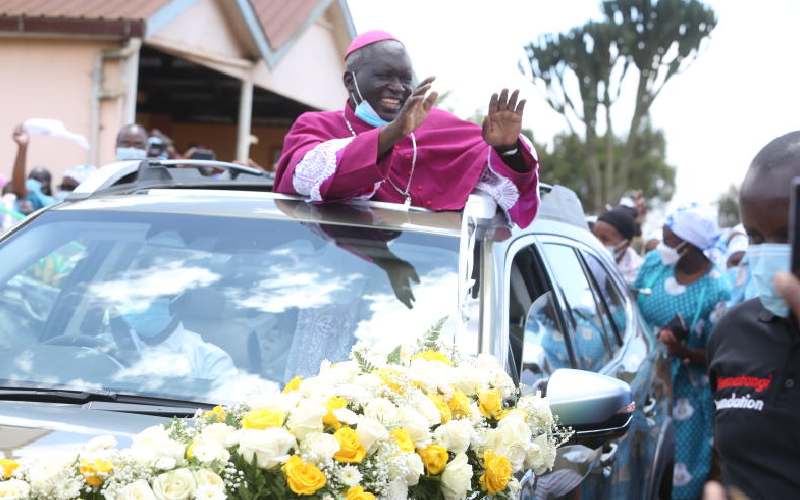 It’s song and dance as Bishop Anyolo makes grand entry into city