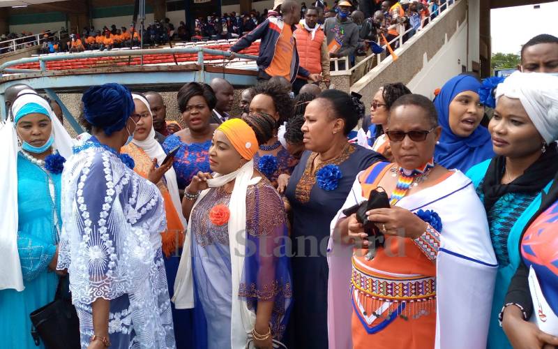 Women leaders at Kasarani Stadium.