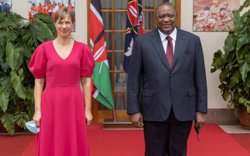 President Kersti, Uhuru pose at State House