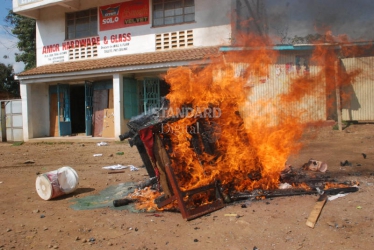Jubilee office vandalised over alleged buying of ID cards