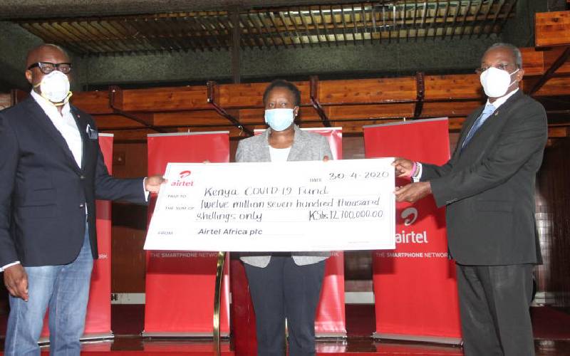 Kalonzo, Airtel, KenGen donate to virus war fund