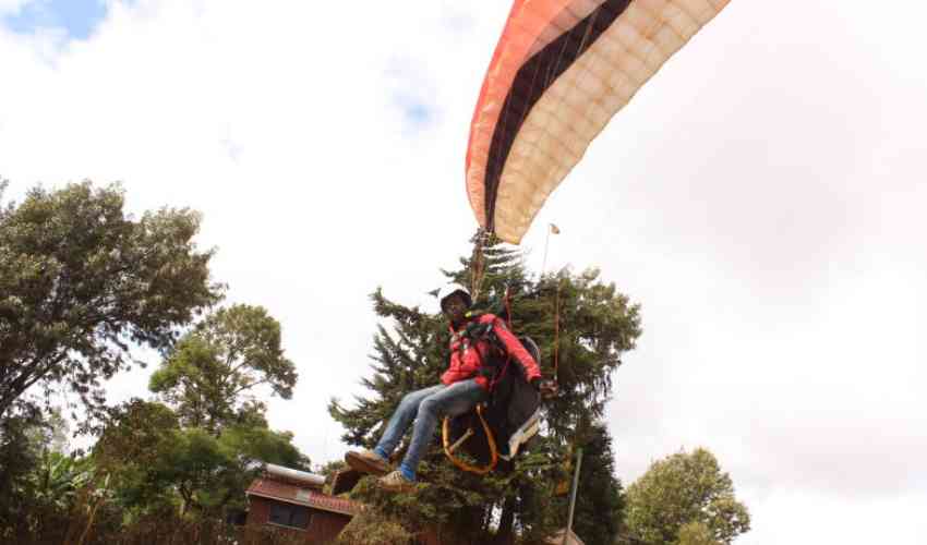 Kenyan paraglider soars high in Iten