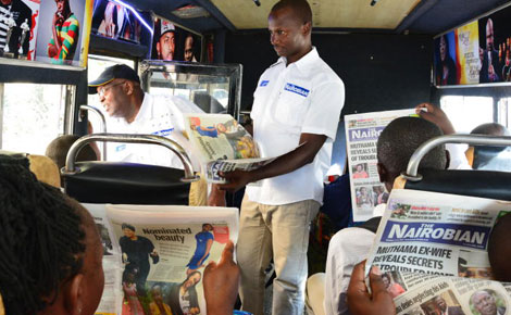 The Nairobian team hits the road dishing out free copies